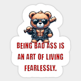 Badass teddy 1.0 Sticker